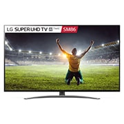 Front view of LG Super UHD 4K TV w Tru Motion 200, NanoCell™ Technology, Alpha 7 Gen2 processor &amp; Google Assistant™  65SM8600PTA