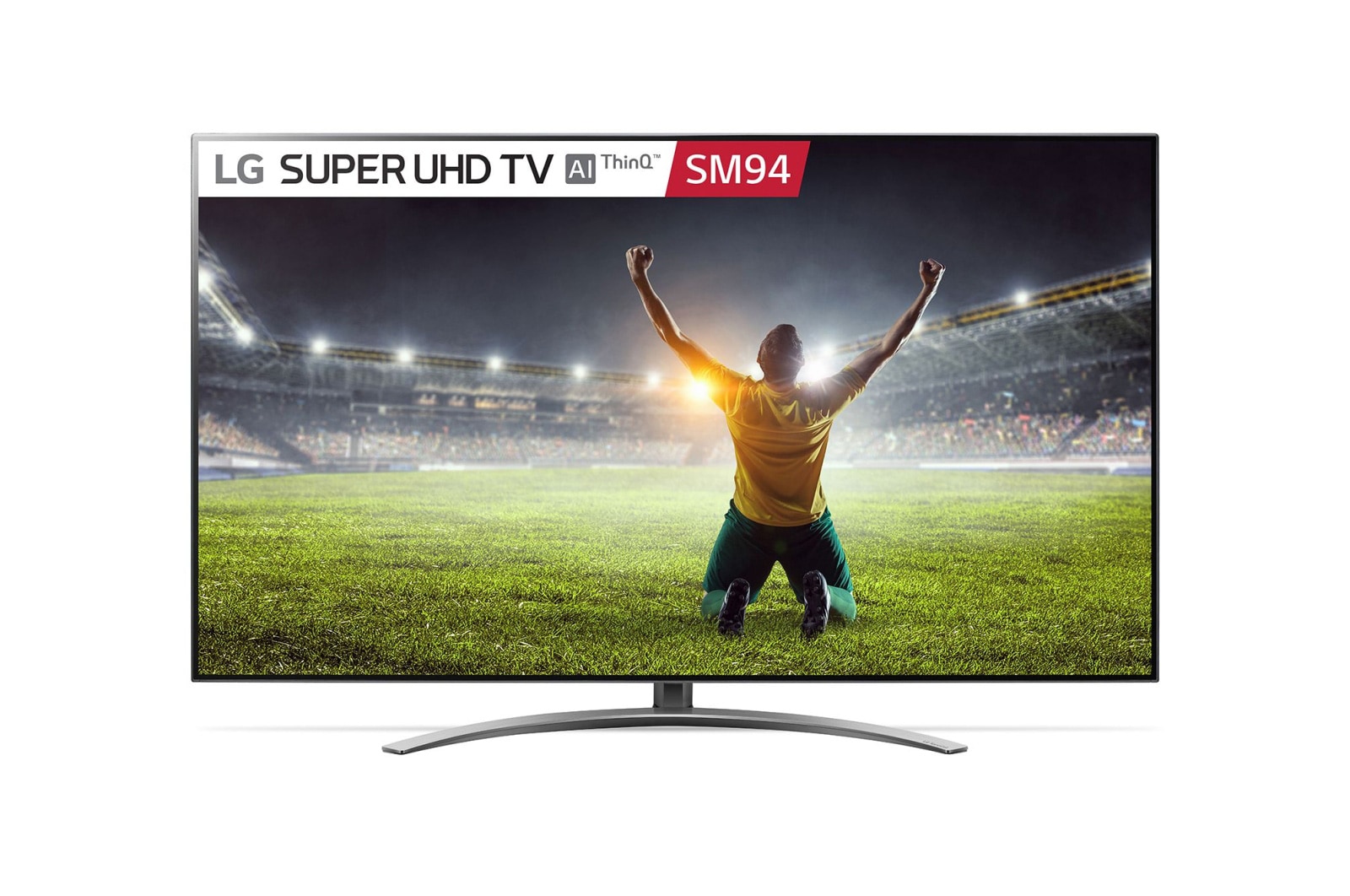 Front view of LG Super UHD 4K TV w Full Array Dimming Pro, NanoCell™ Technology, Alpha 7 Gen2 processor &amp; Google Assistant™ 65SM9450PTA