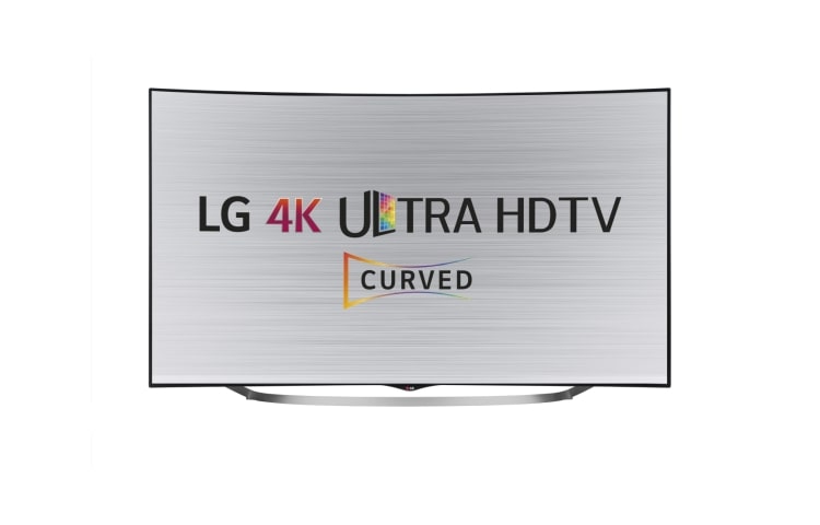 Front view of 65” (164cm) CURVED 4K ULTRA HD WEBOS SMART TV 65UC970T