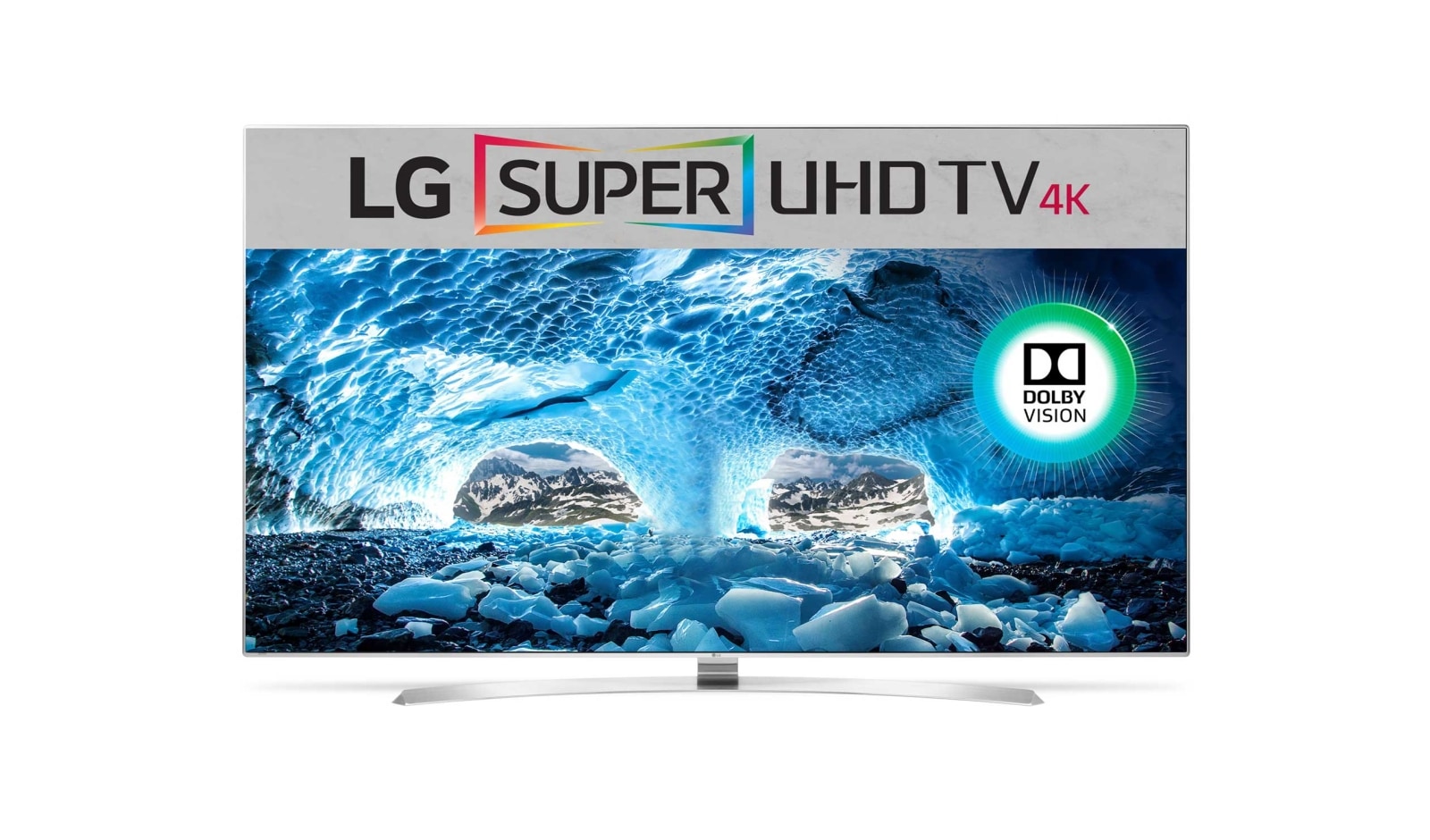 Front view of 65 inch LG SUPER UHD 4K TV 65UH950T
