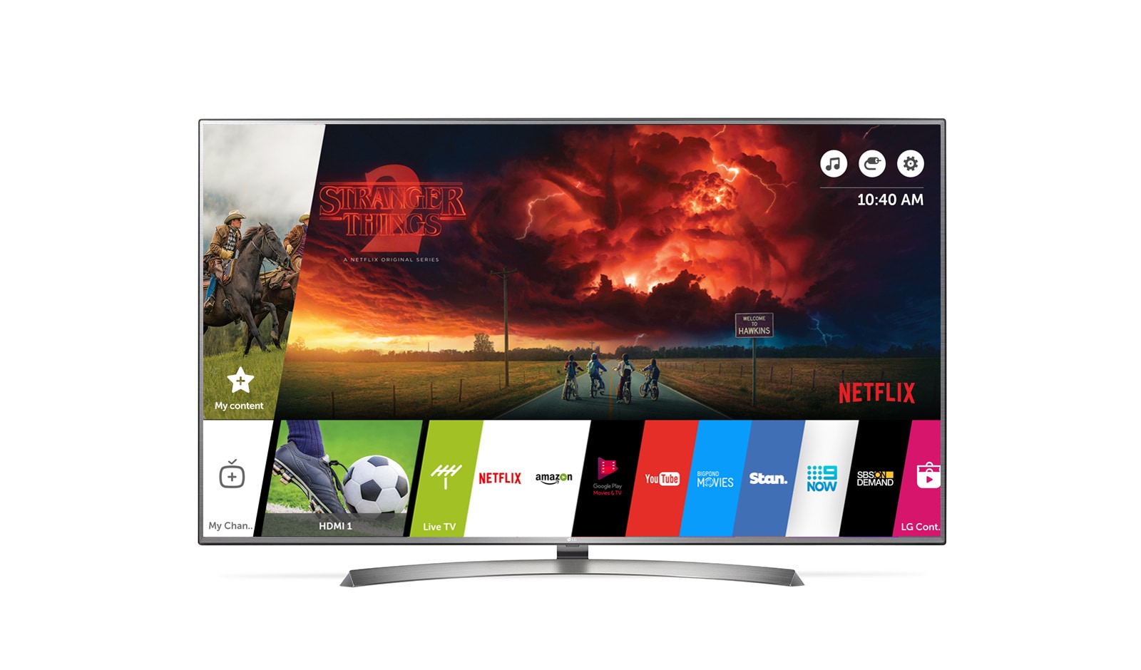 Front view of LG Smart 4K UHD TV 70 inch 70UJ657T