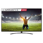 Front view of LG Super UHD 4K TV w Big Screen, NanoCell™ Technology, Alpha 7 Gen2 processor &amp; Google Assistant™ 75SM9400PTA