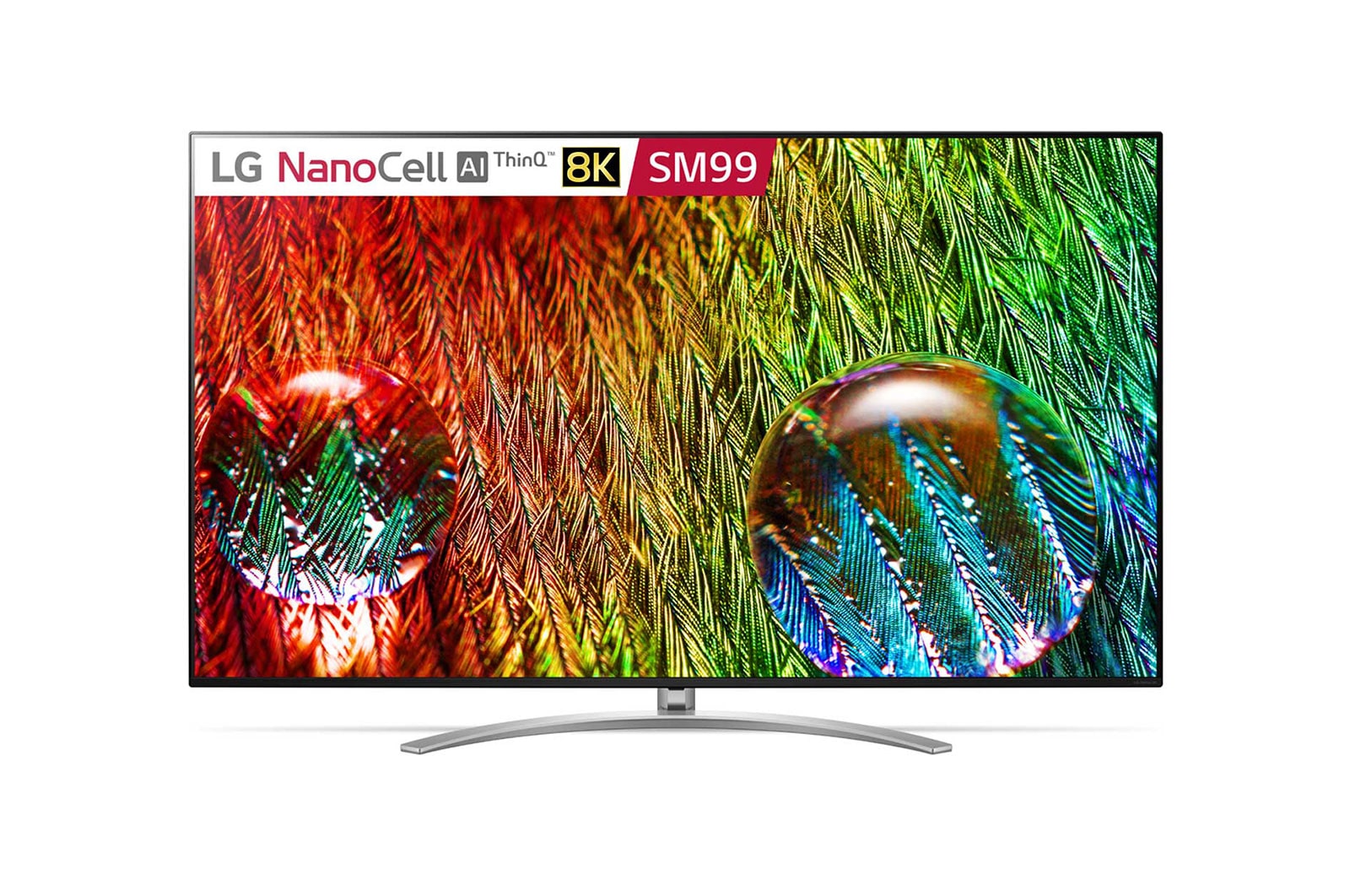 Front view of LG NanoCell 8K w Full Array Dimming Pro, NanoCell™ Technology, Alpha 9 Gen2 processor &amp; Google Assistant™ 75SM9900PTA