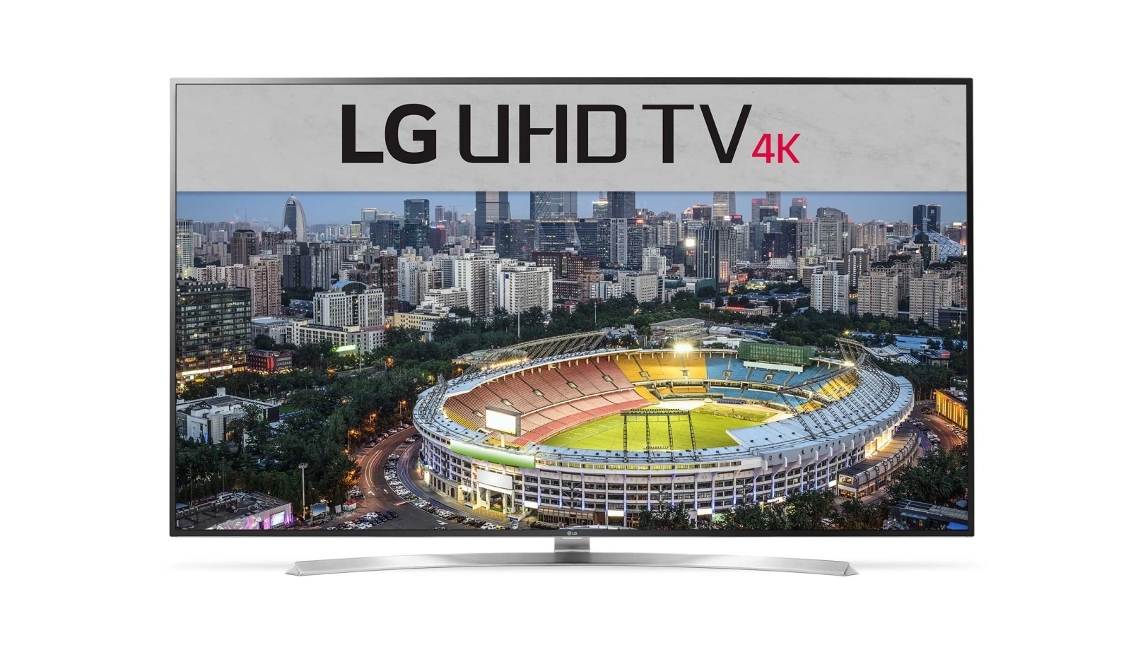 Front view of 75 inch LG 4K UHD Smart TV 75UH656T