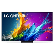 Front view of LG QNED TV, QNED81 with text of LG QNED and 2024 on screen