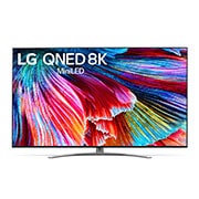 A front view of the LG QNED TV