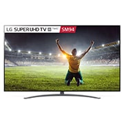 Front view of LG Super UHD 4K TV w Big Screen, NanoCell™ Technology, Alpha 7 Gen2 processor &amp; Google Assistant™ 86SM9400PTA