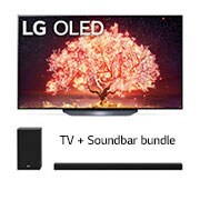 OLED55B1SP9 front view with infill + soundbar