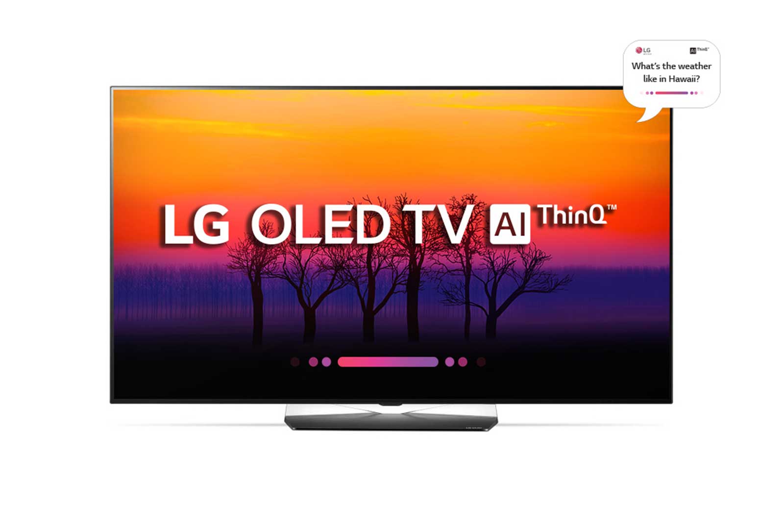 Front view of LG OLED TV B8 55 inch OLED55B8STB