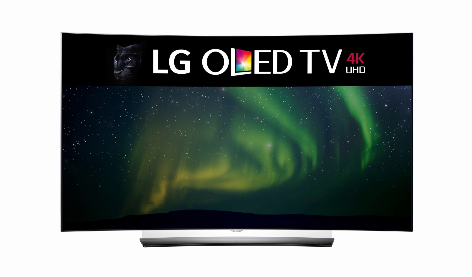 Front view of 55 inch LG OLED TV - CURVED 4K UHD - C6T OLED55C6T