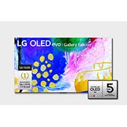 Front view with LG OLED evo Gallery Edition on the screen