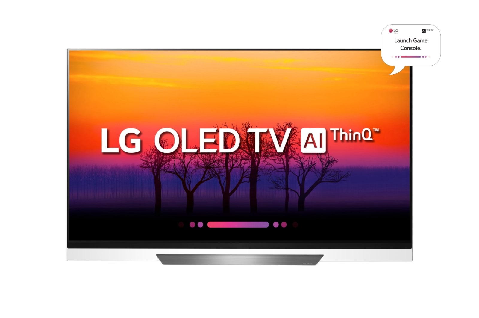 Front view of LG OLED TV E8 55 inch OLED55E8PTA