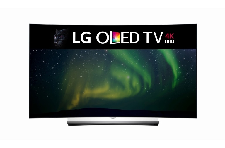 Front view of 65 inch LG OLED TV - CURVED 4K UHD - C6T OLED65C6T