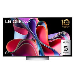 LG G3 65 inch OLED evo TV with Self Lit OLED Pixels
