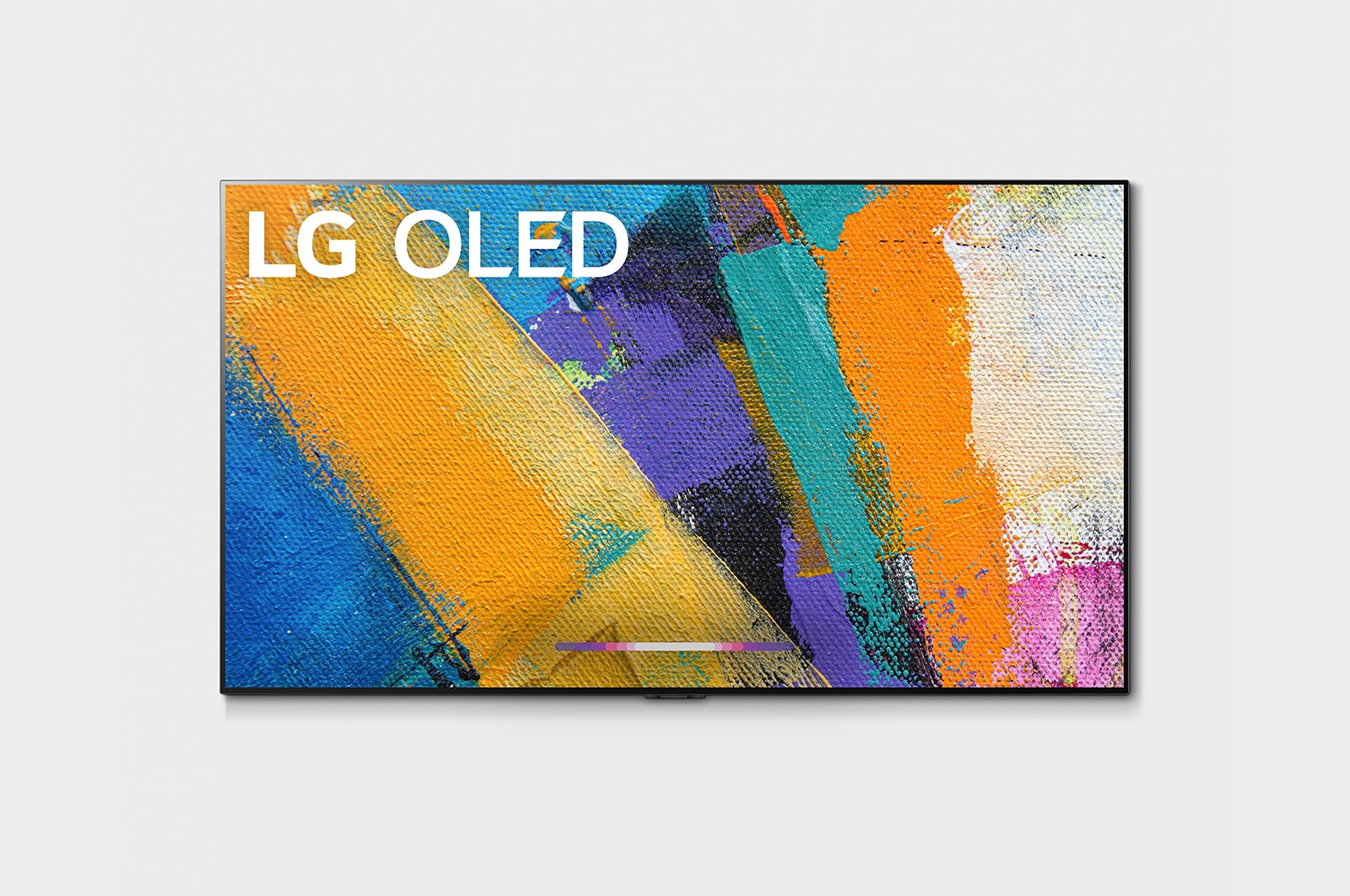 Front view of LG GX 77 inch with Gallery Design 4K Smart Self-Lit OLED TV w/ AI ThinQ® OLED77GXPTA
