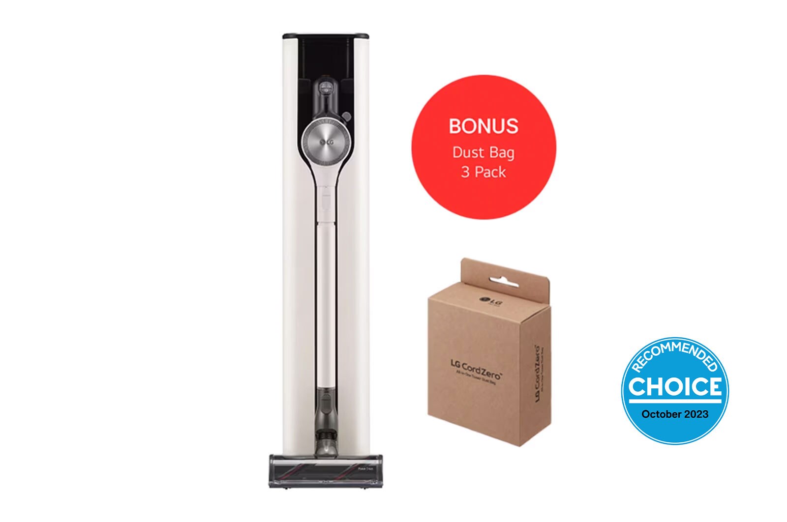 Front View of A9T-AUTO All-in-One Tower+Dust Storage Bags A9T-AUTO-D