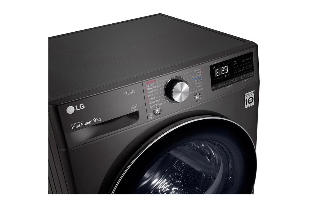 LG 9kg Series 9 Heat Pump Dryer - 9 Star, DVH9-09B