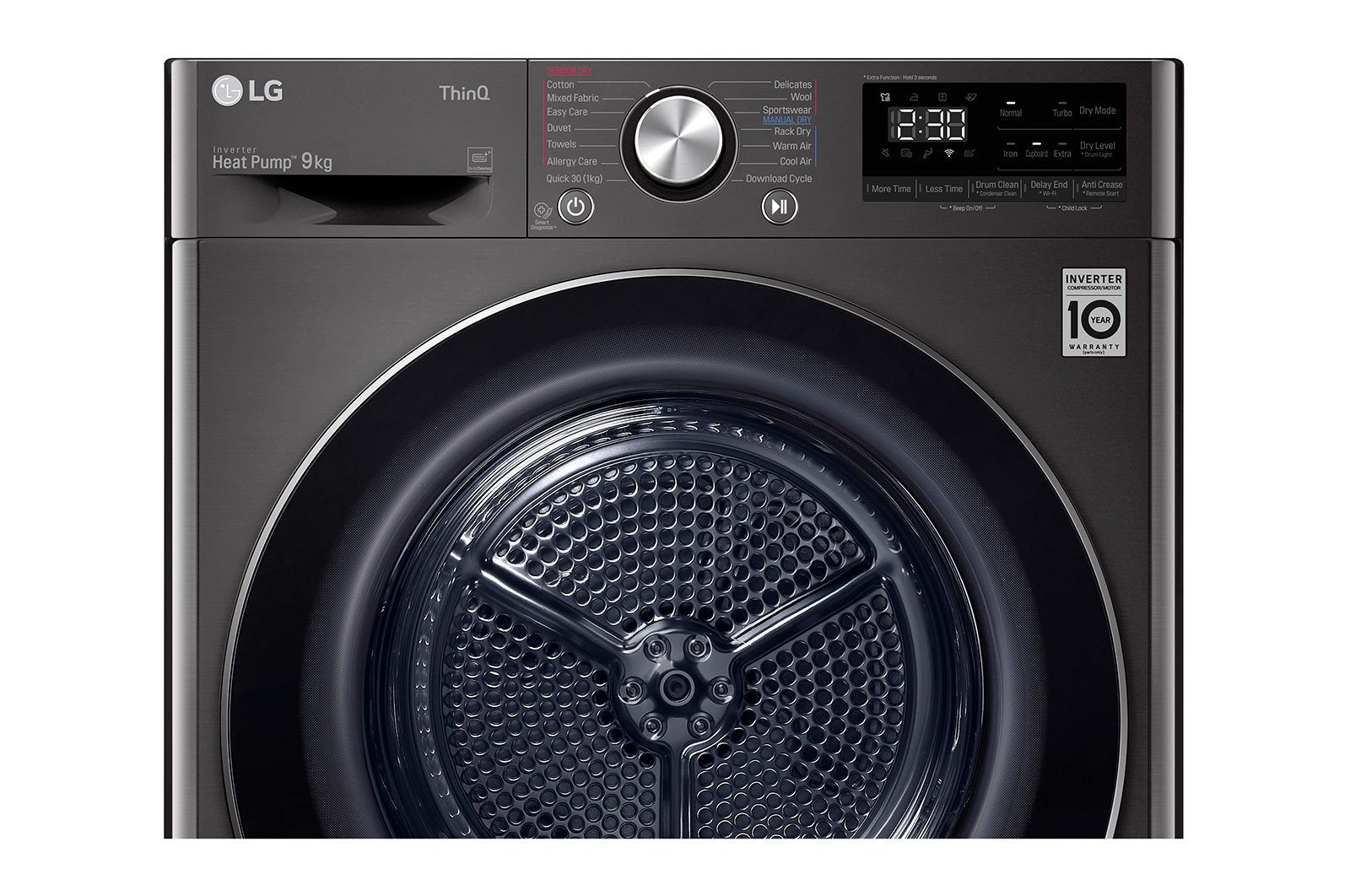 LG 9kg Series 9 Heat Pump Dryer - 9 Star, DVH9-09B
