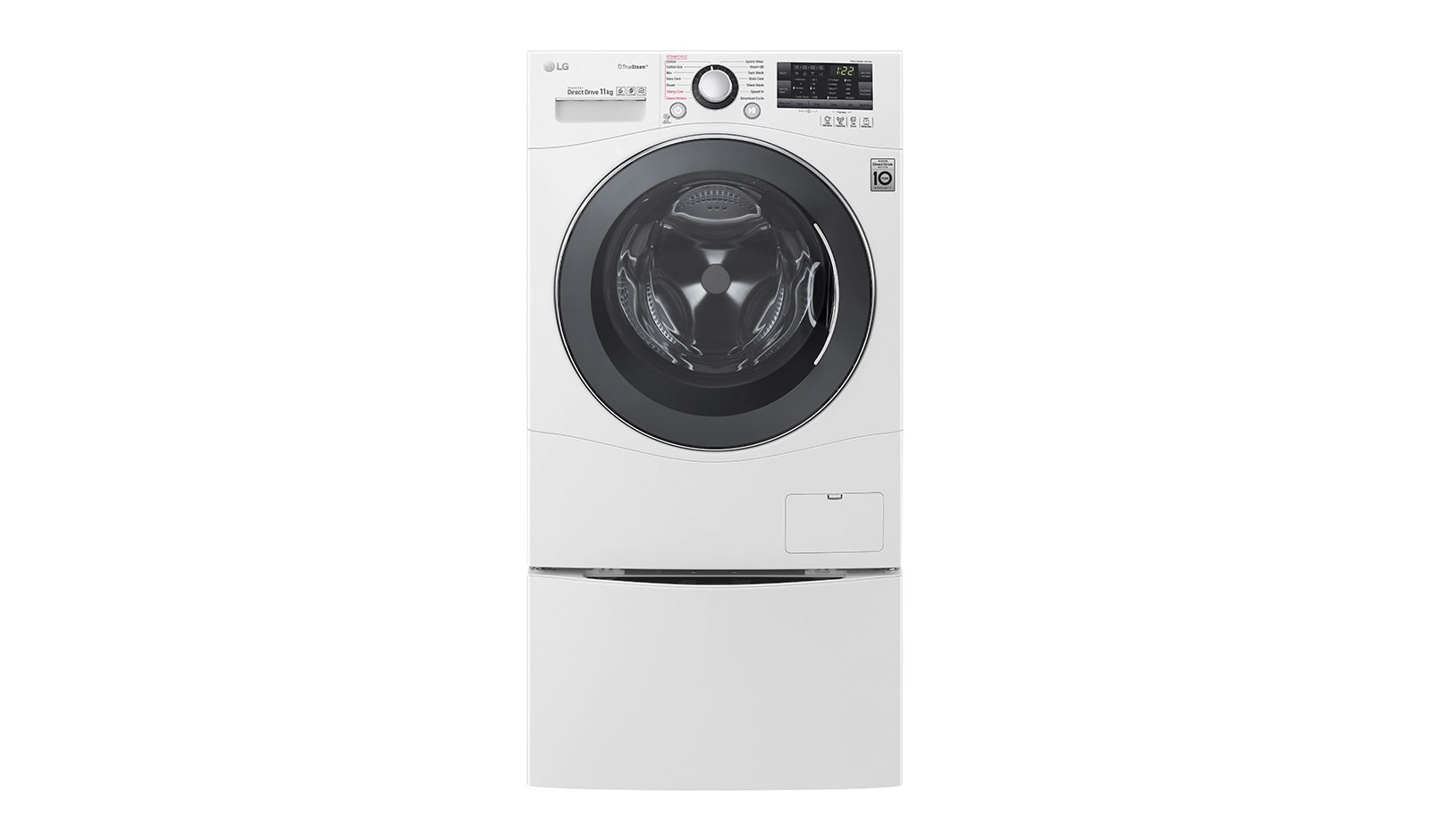 Front view of 13kg Total Washing Load TWINWash® System including LG MiniWasher TWIN171411B