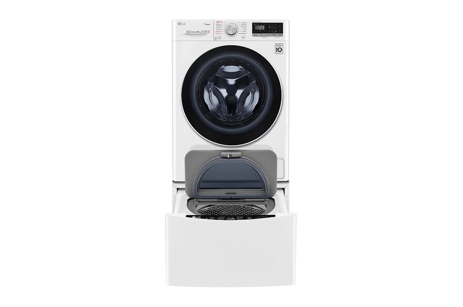 LG 10kg Total Washing Load TWINWash® System including LG MiniWasher, WV5-1408W-WTP20WY