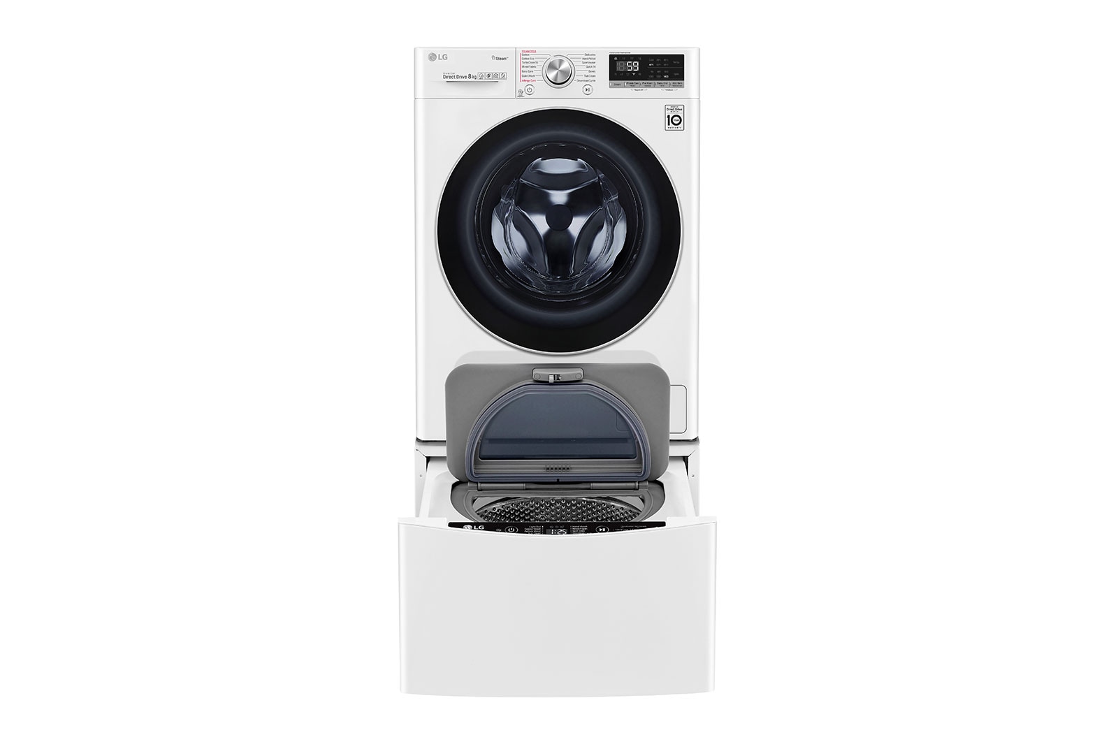 LG 10kg Total Washing Load TWINWash® System including LG MiniWasher, WV7-1408W-WTP20WY