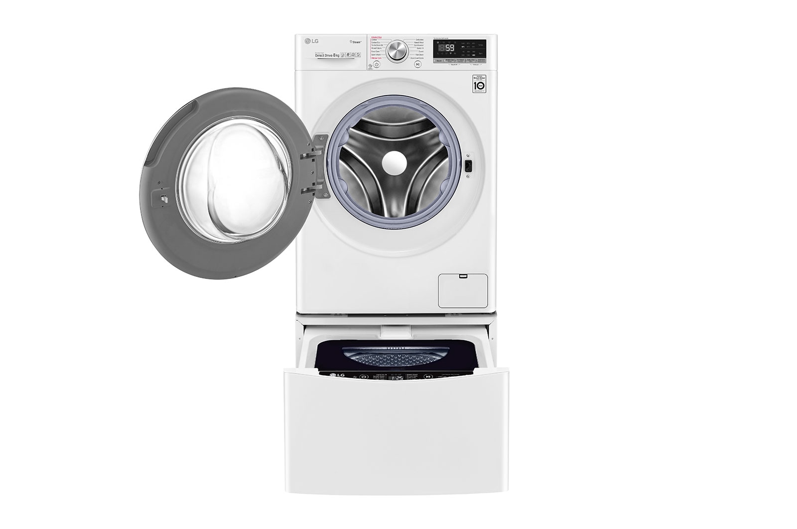 LG 10kg Total Washing Load TWINWash® System including LG MiniWasher, WV7-1408W-WTP20WY