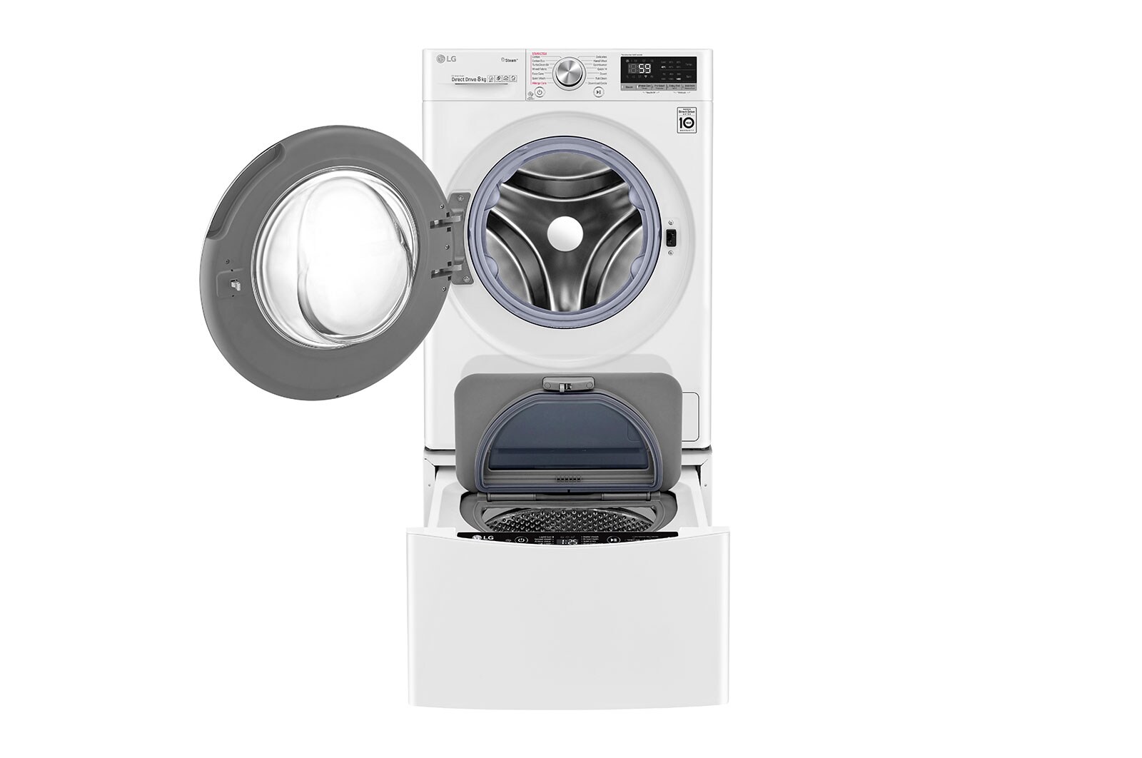 LG 10kg Total Washing Load TWINWash® System including LG MiniWasher, WV7-1408W-WTP20WY