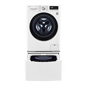 Front view of 11kg Total Washing Load TWINWash® System including LG MiniWasher WV7-1409W-WTP20WY