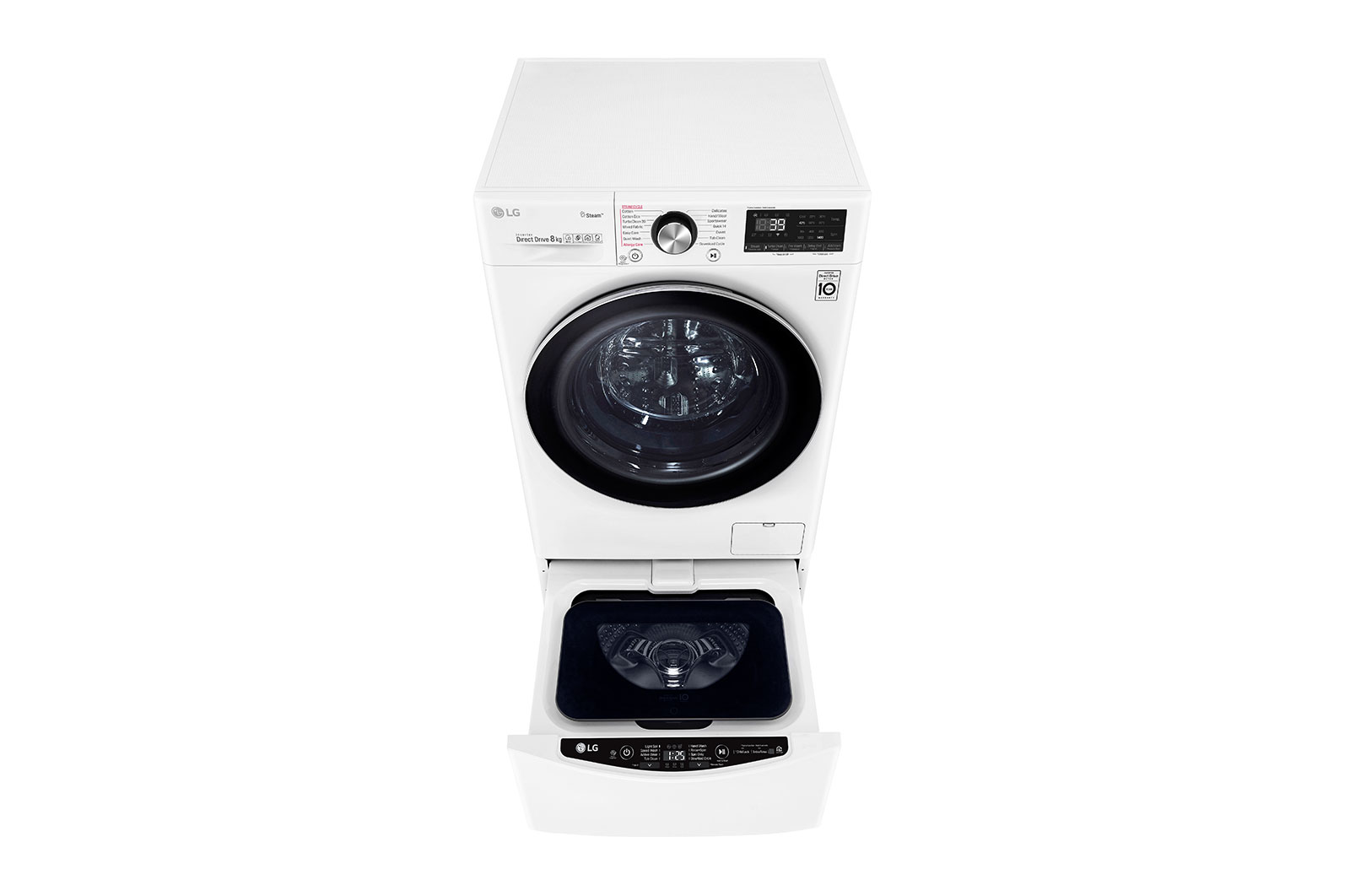 LG 10kg Total Washing Load TWINWash® System including LG MiniWasher, WV9-1408W-WTP20WY