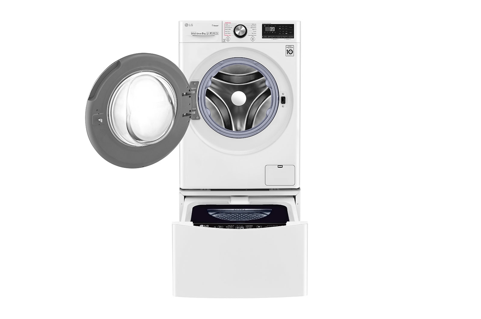 LG 10kg Total Washing Load TWINWash® System including LG MiniWasher, WV9-1408W-WTP20WY