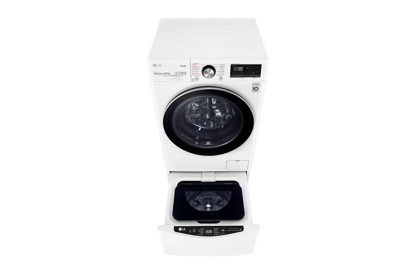 LG 12kg Total Washing Load TWINWash® System including LG MiniWasher, WVC9-1410W-WTP20WY