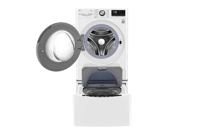 LG 12kg Total Washing Load TWINWash® System including LG MiniWasher, WVC9-1410W-WTP20WY