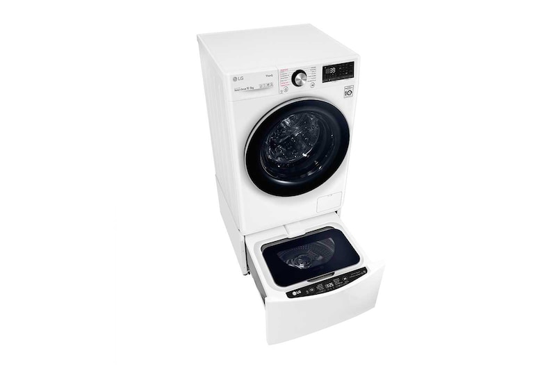 LG 12kg Total Washing Load TWINWash® System including LG MiniWasher, WVC9-1410W-WTP20WY