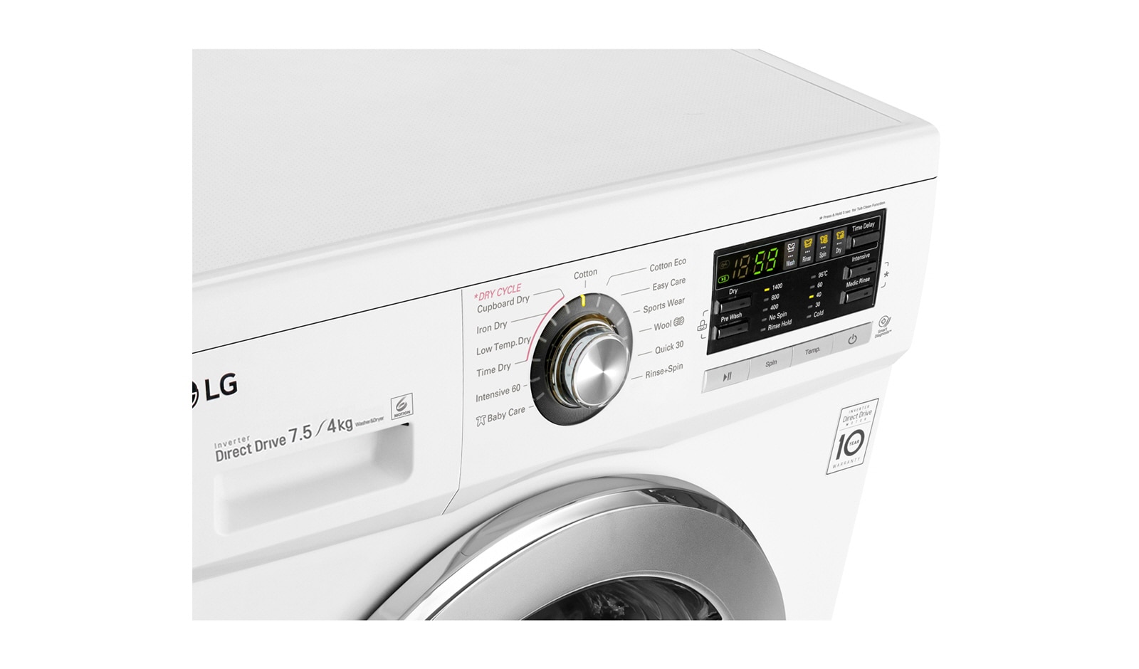 LG 7.5kg/4kg Front Load Washer Dryer Combo, WD1402CRD6