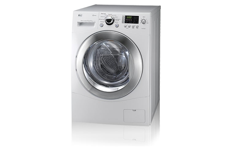Front view of White 8.5/4.5kg Steam Washer &amp; Dryer with 10 Year Direct Drive Motor Warranty (WELS 4.5 Star, 73 Litres per wash) WD14030FD