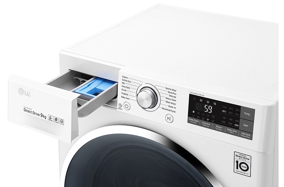 LG 9kg Front Loader Washing Machine with Turbo Clean®, WD1409NCW