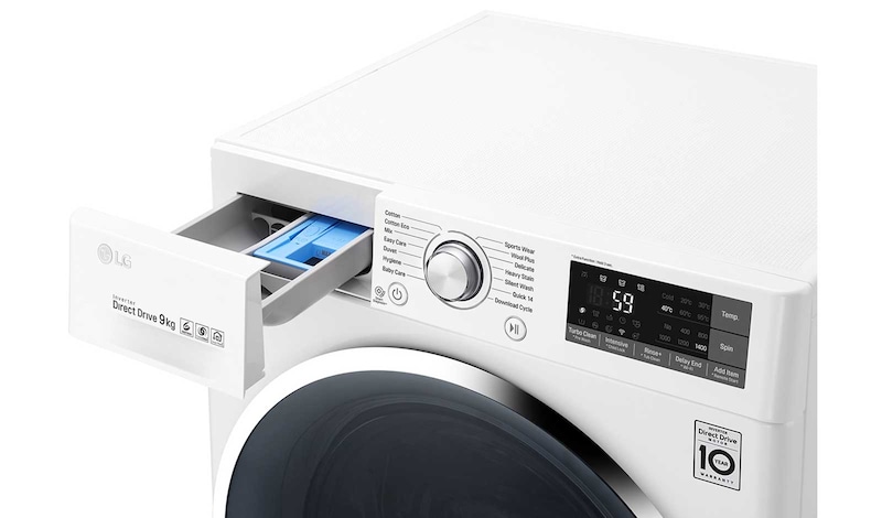 LG 9kg Front Loader Washing Machine with Turbo Clean®, WD1409NCW