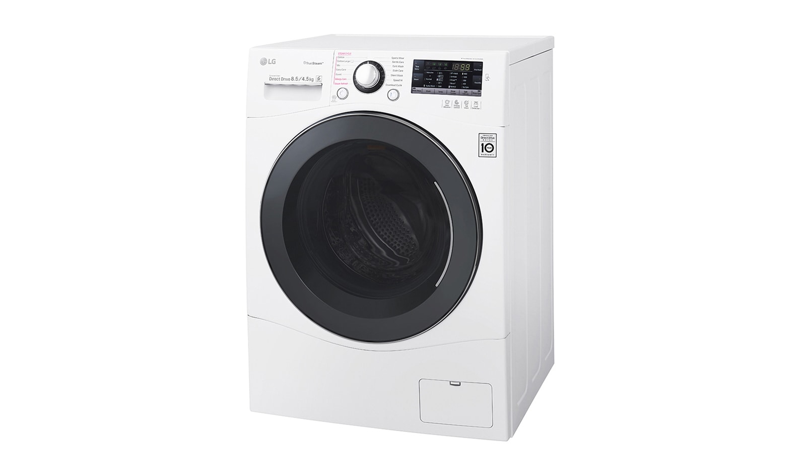 8.5 4.5kg Direct Drive TrueSteam Front Load Washer Dryer WD14130FD6 LG AU