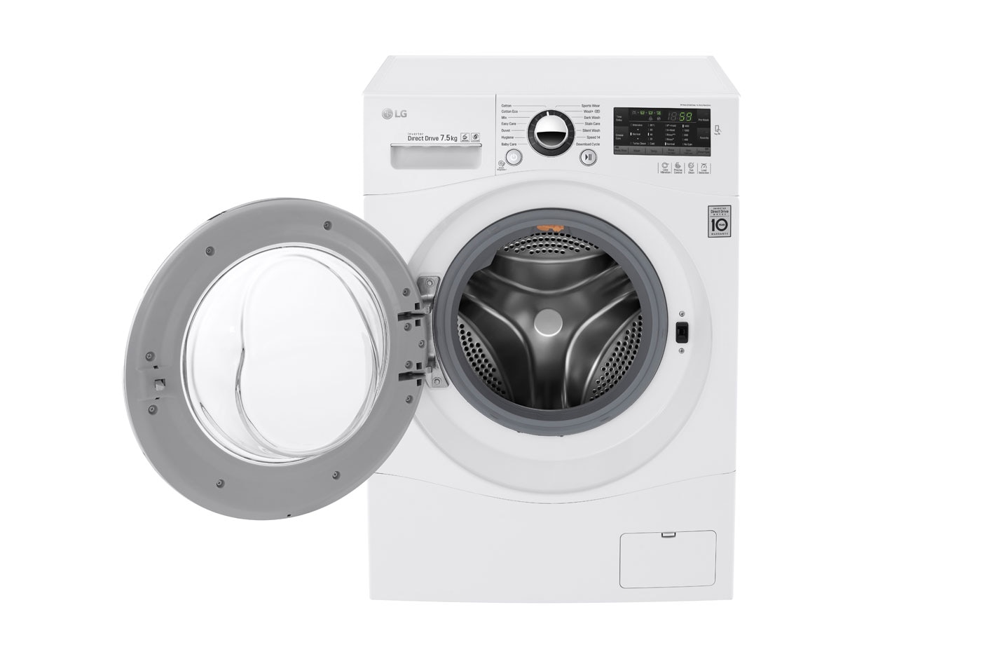 LG 7.5kg Front Loader Washing Machine with TurboClean® & 6 Motion Direct Drive, WD1475NPW