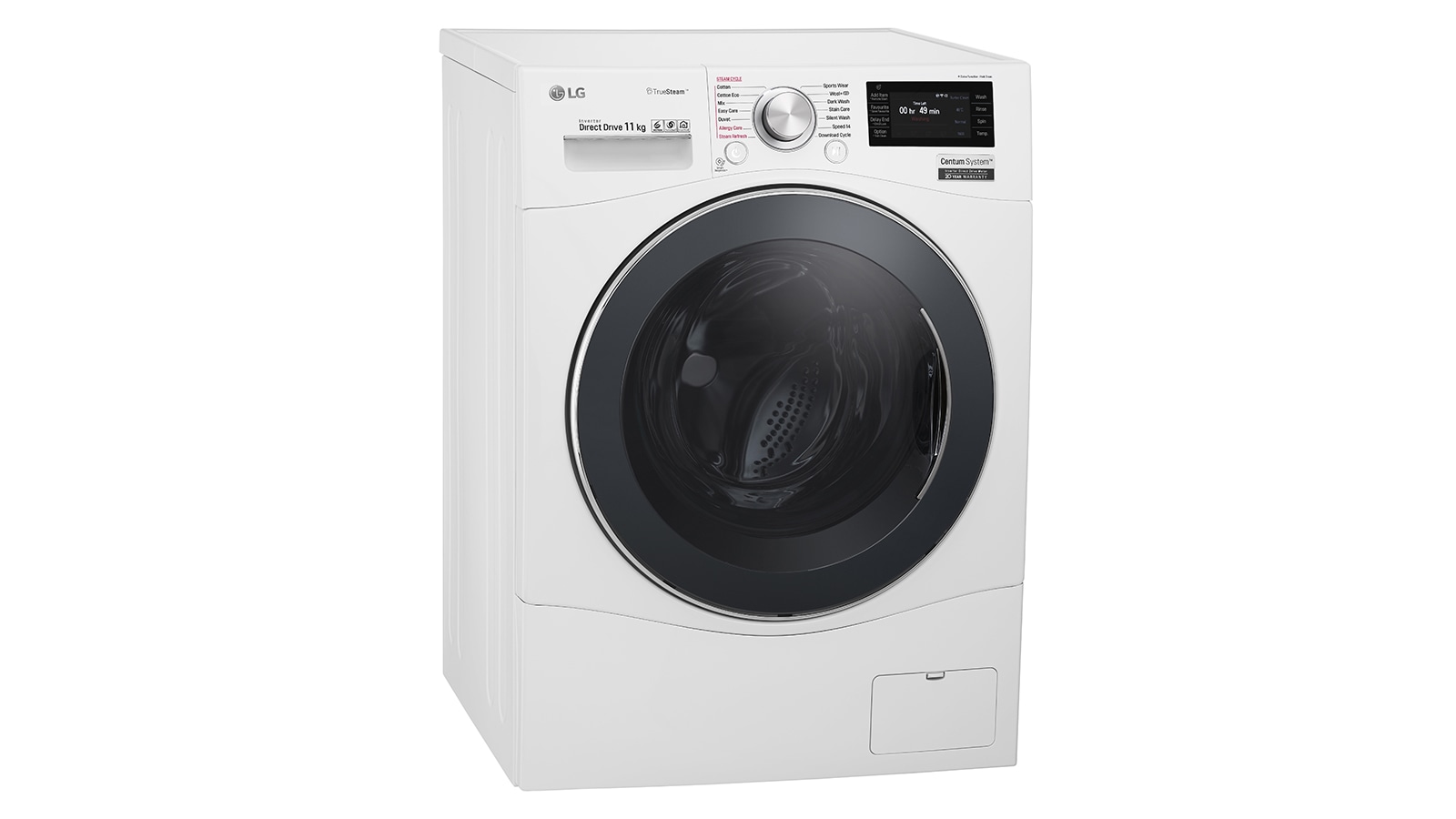 LG 11kg Centum™ Front Load Washer with Inverter Direct Drive Motor, WD1611SMW2