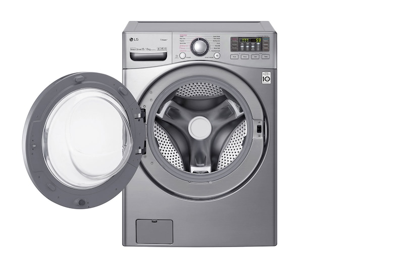 LG 15kg/8kg Front Load Washer Dryer Combo with True Steam®, WDC1215HSVE