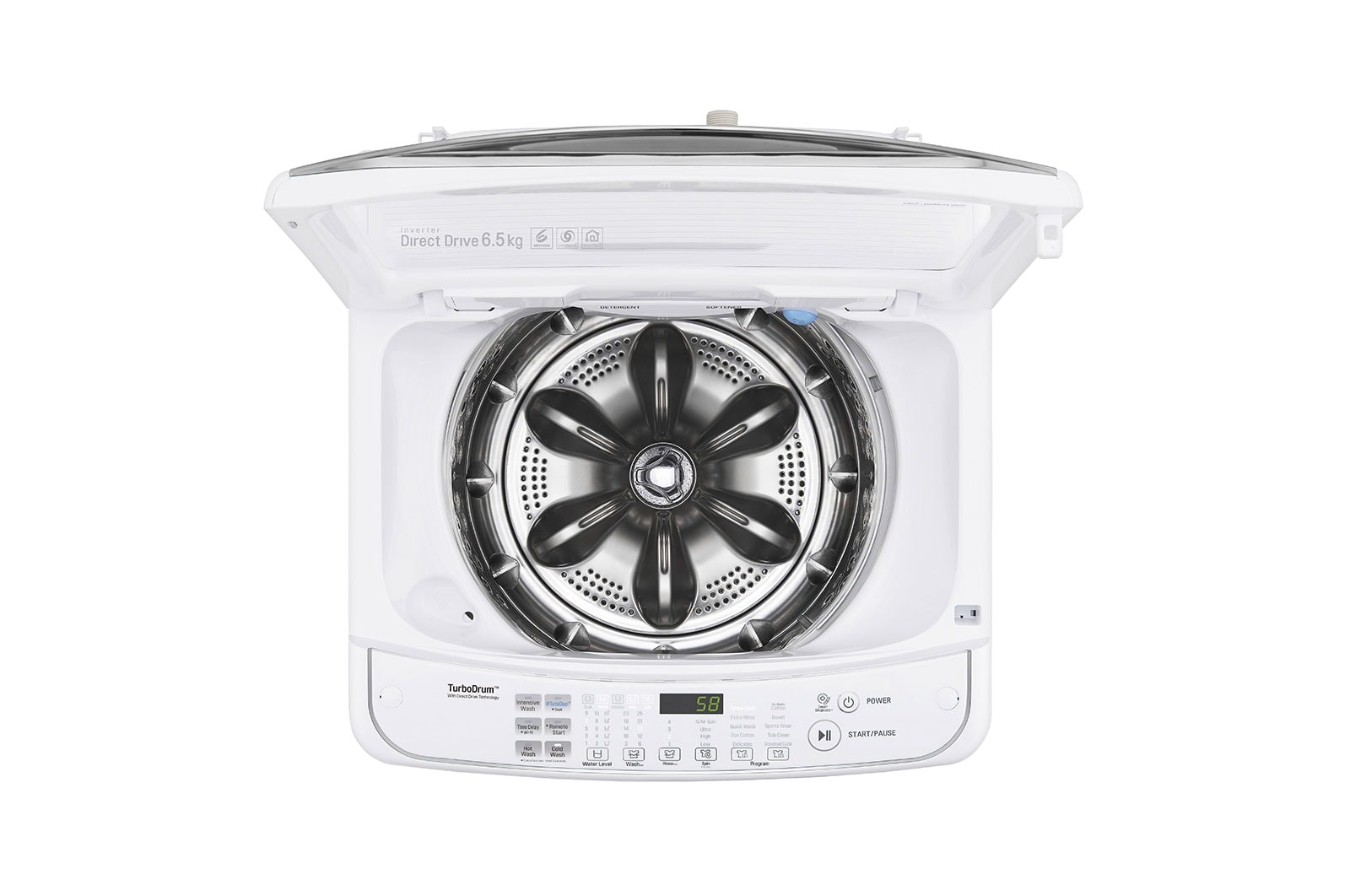 LG 6.5kg Top Load Washing Machine with TurboClean3D™, WTG6534W