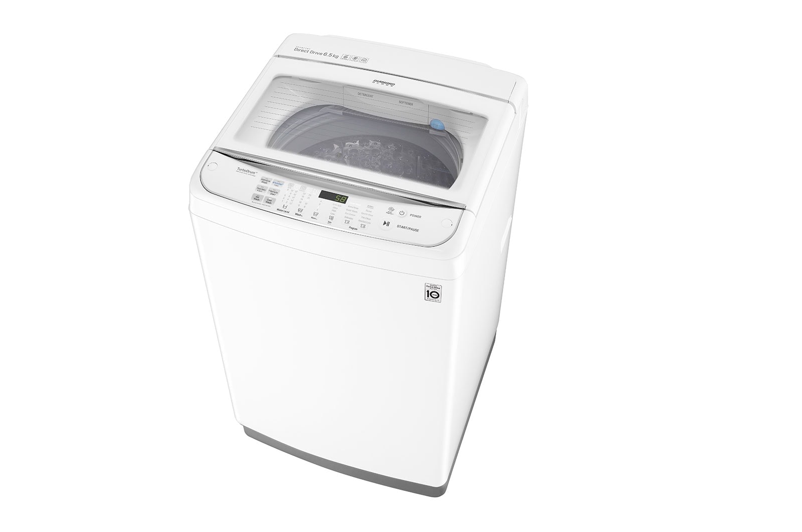 LG 6.5kg Top Load Washing Machine with TurboClean3D™, WTG6534W
