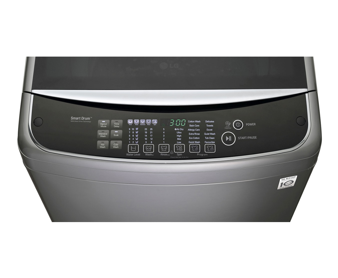 9.5kg Top Load Washing Machine with 6 Motion Direct Drive WTG9532VH LG AU