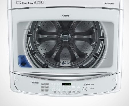 LG 9.5kg Top Load Washing Machine with 6 Motion Direct Drive, WTG9532WH