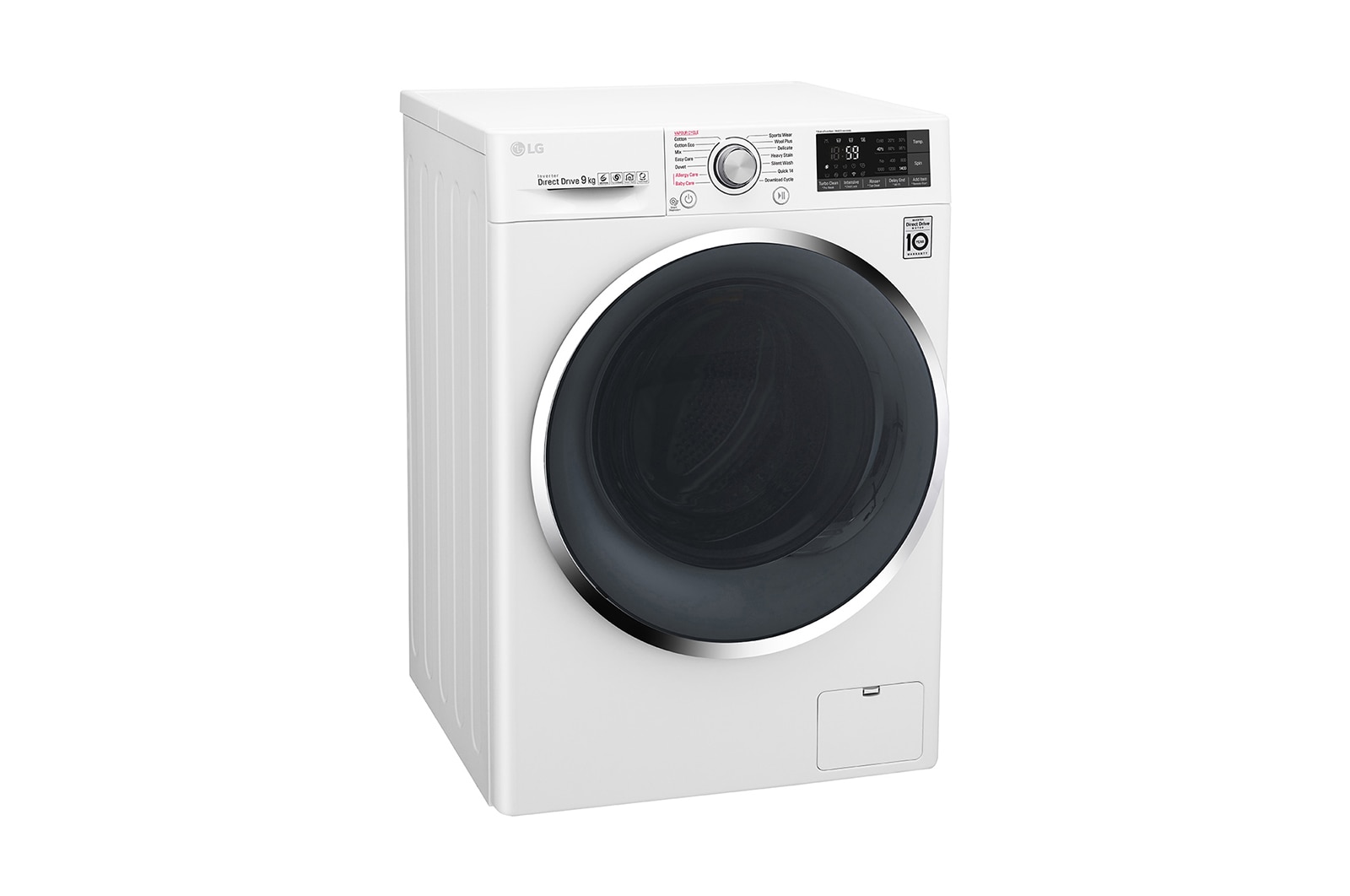 LG 9kg Front Load Washing Machine with Vapour, WTW1409VCW