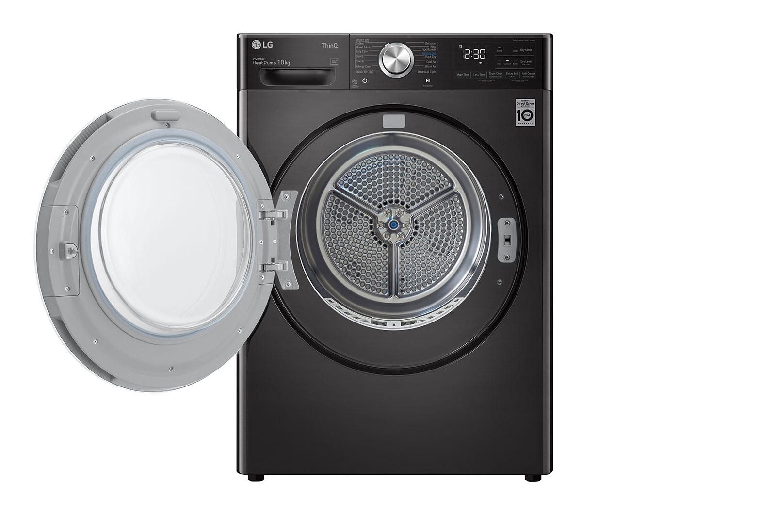 LG 12kg Series 10 Front Load Washing Machine + 10kg Heat Pump Dryer Stacking Kit Bundle, WV10-1412SB
