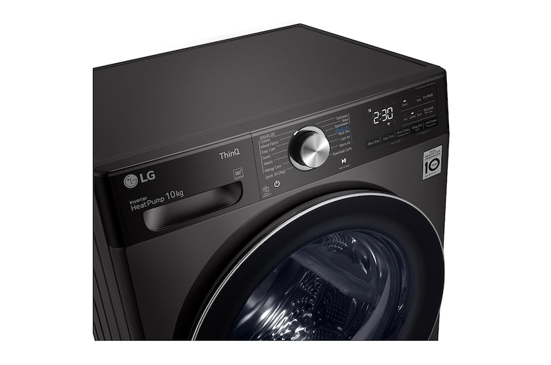 LG 12kg Series 10 Front Load Washing Machine + 10kg Heat Pump Dryer Stacking Kit Bundle, WV10-1412SB