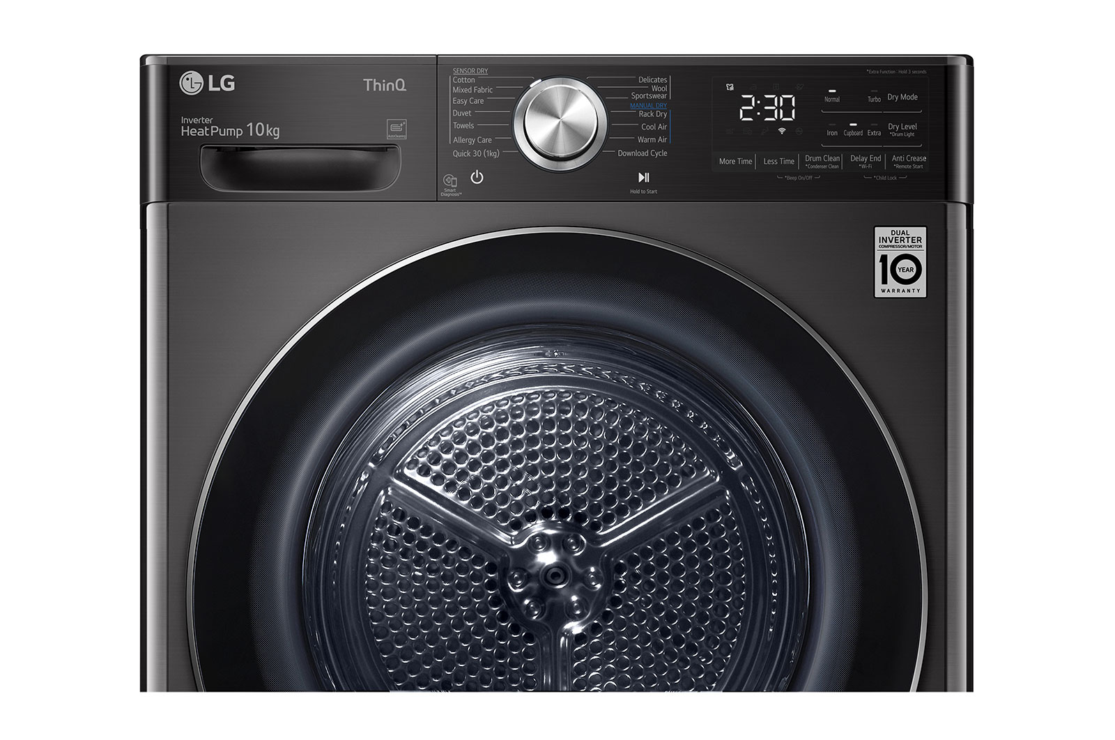 LG 12kg Series 10 Front Load Washing Machine + 10kg Heat Pump Dryer Stacking Kit Bundle, WV10-1412SB