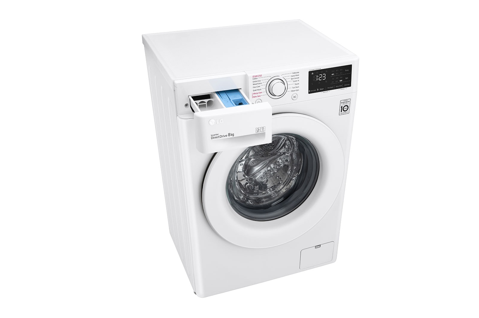 LG 8kg Front Loader Washing Machine with 6 Motion Direct Drive, WV3-1208W